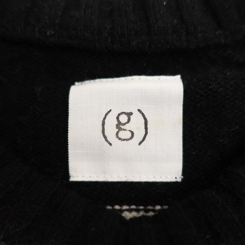 グラム (g)*パネルボーダークルーネックニットプルオーバー*Fブラック×ホワイトラグランプルオーバーウール(2-2510-213)【10K52】_画像7