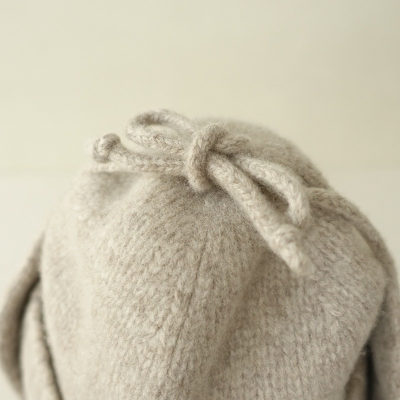 【定価1万】ネストローブ nest Robe *ニットフライトキャップ*帽子毛2way1025(ha7-2510-88)【20K52】_画像6