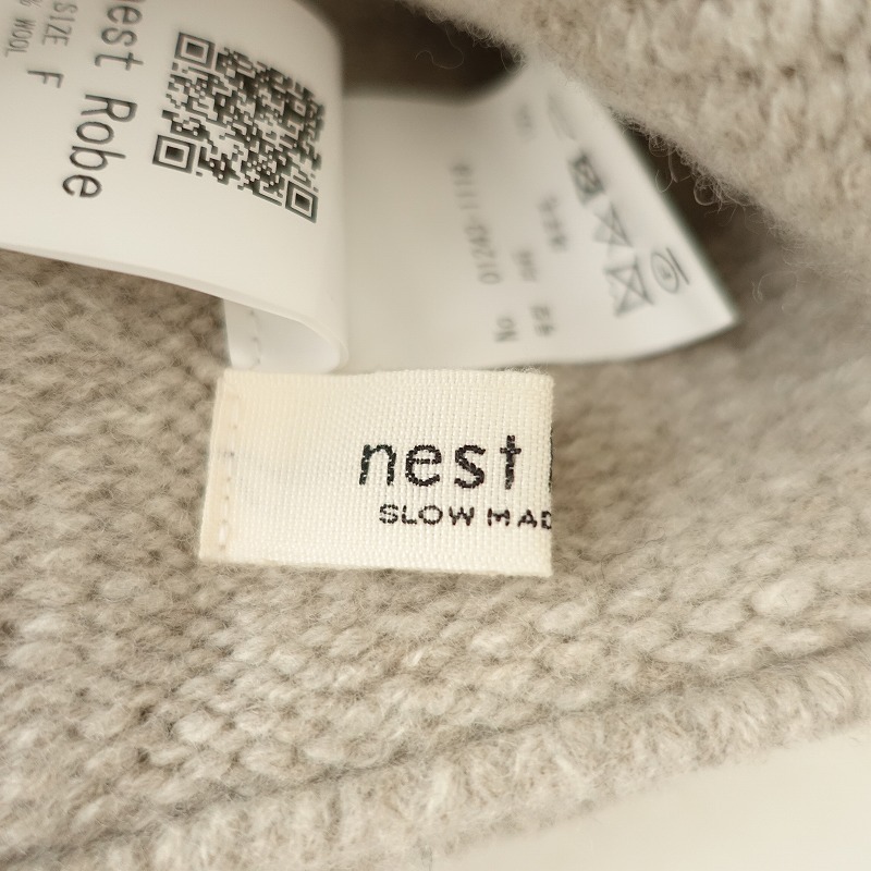 【定価1万】ネストローブ nest Robe *ニットフライトキャップ*帽子毛2way1025(ha7-2510-88)【20K52】_画像9