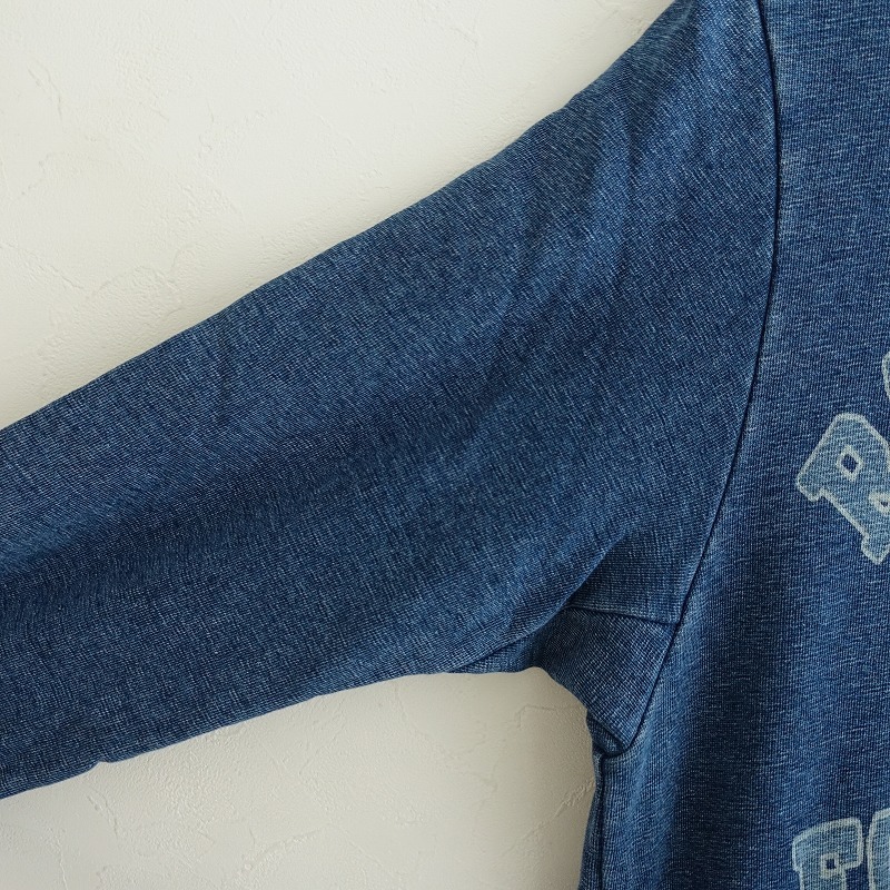 [ обычная цена 5.2 десять тысяч ]45a-rupi- M R45RPM * обратная сторона шерсть. пуховка платье * индиго голубой One-piece длинный рукав длинный (33-2510-65)[40K52]