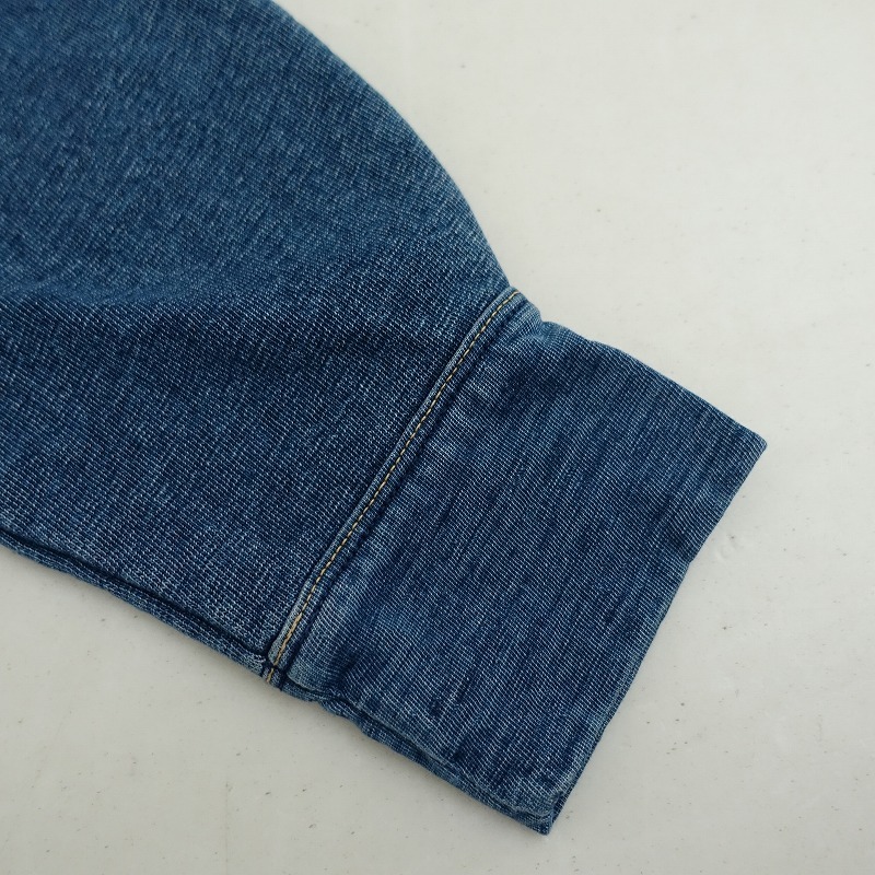 [ обычная цена 5.2 десять тысяч ]45a-rupi- M R45RPM * обратная сторона шерсть. пуховка платье * индиго голубой One-piece длинный рукав длинный (33-2510-65)[40K52]