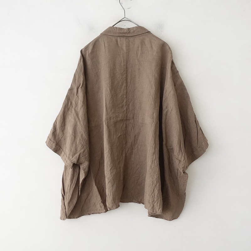 【2025SS/定価2.4万】ジャーナルスタンダード JOURNAL STANDARD LUXE *リネンキャンバスバルーンシャツ*茶(25-2510-317)【40K52】_画像2