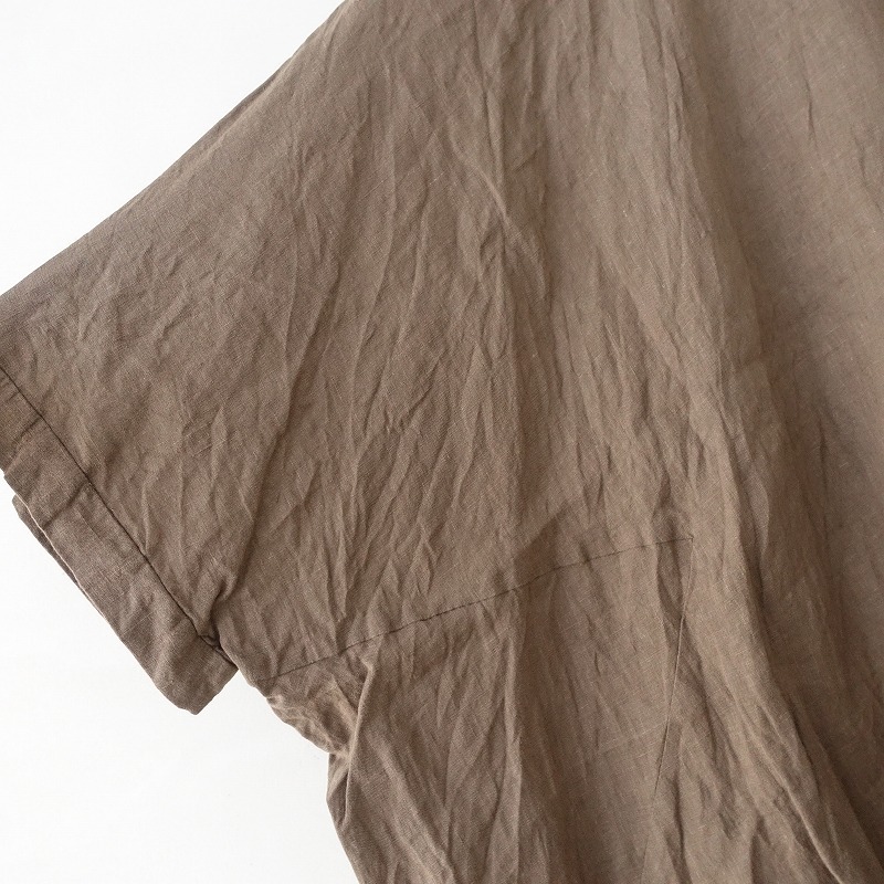 【2025SS/定価2.4万】ジャーナルスタンダード JOURNAL STANDARD LUXE *リネンキャンバスバルーンシャツ*茶(25-2510-317)【40K52】_画像3