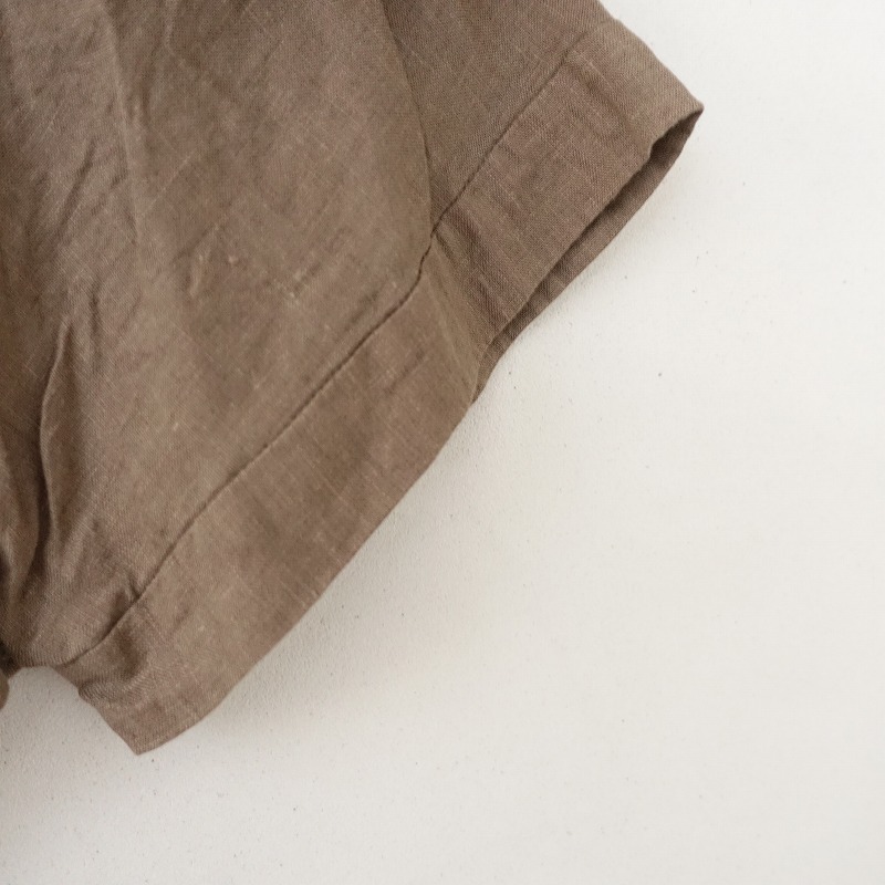 【2025SS/定価2.4万】ジャーナルスタンダード JOURNAL STANDARD LUXE *リネンキャンバスバルーンシャツ*茶(25-2510-317)【40K52】_画像4