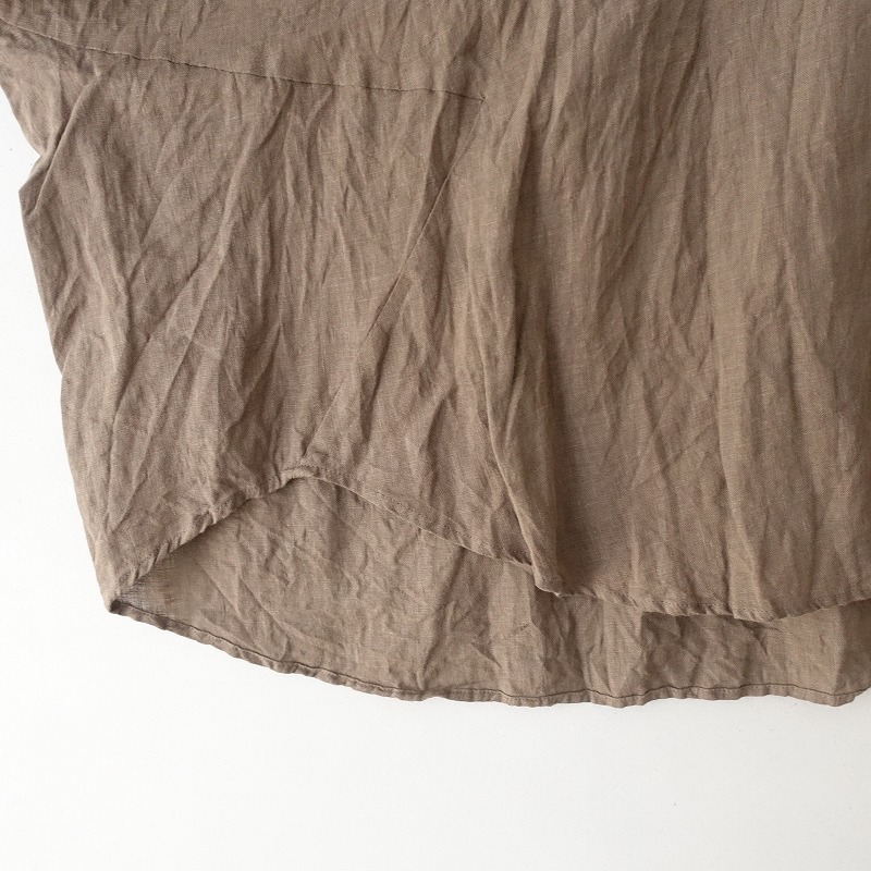 【2025SS/定価2.4万】ジャーナルスタンダード JOURNAL STANDARD LUXE *リネンキャンバスバルーンシャツ*茶(25-2510-317)【40K52】_画像5