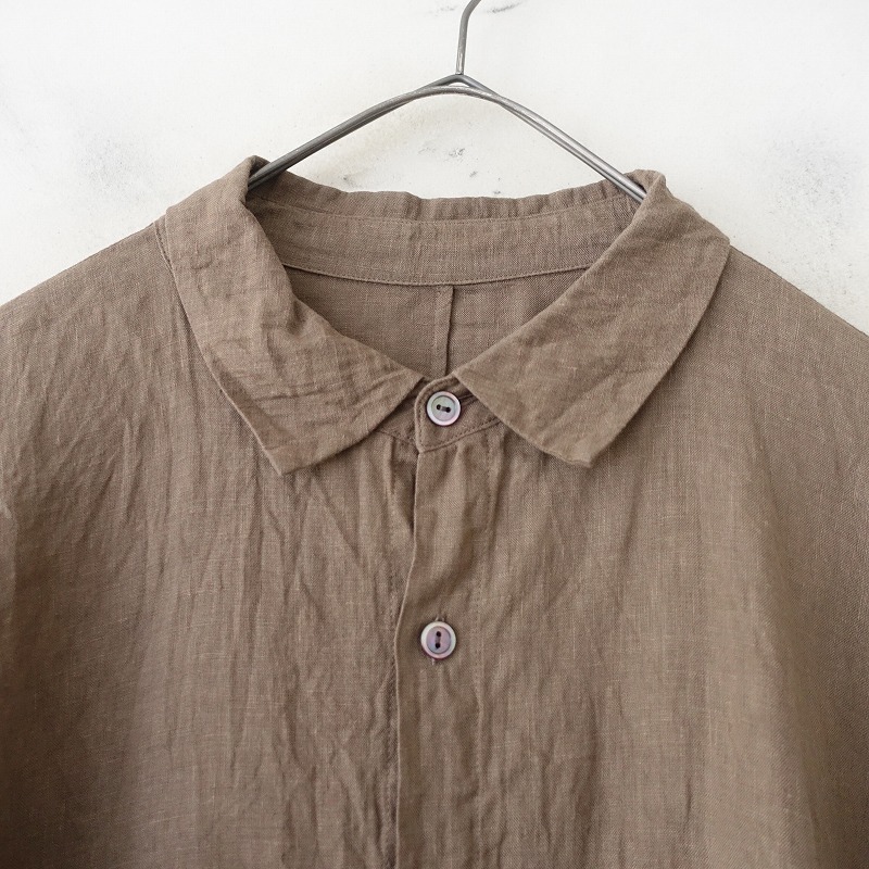 【2025SS/定価2.4万】ジャーナルスタンダード JOURNAL STANDARD LUXE *リネンキャンバスバルーンシャツ*茶(25-2510-317)【40K52】_画像6