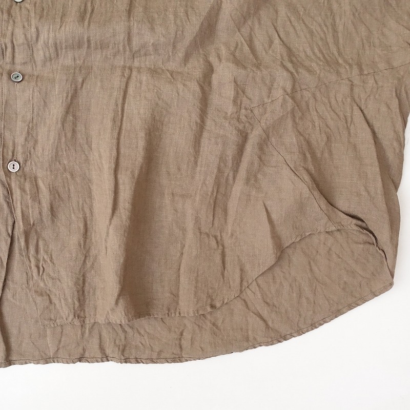 【2025SS/定価2.4万】ジャーナルスタンダード JOURNAL STANDARD LUXE *リネンキャンバスバルーンシャツ*茶(25-2510-317)【40K52】_画像7