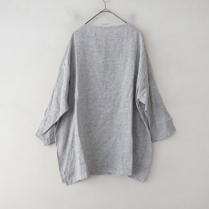 【2025SS/定価1.8万】ジャーナルスタンダード ラックス JOURNAL STANDARD LUXE *ボーダープルオーバー*麻(25-2510-316)【40K52】_画像2