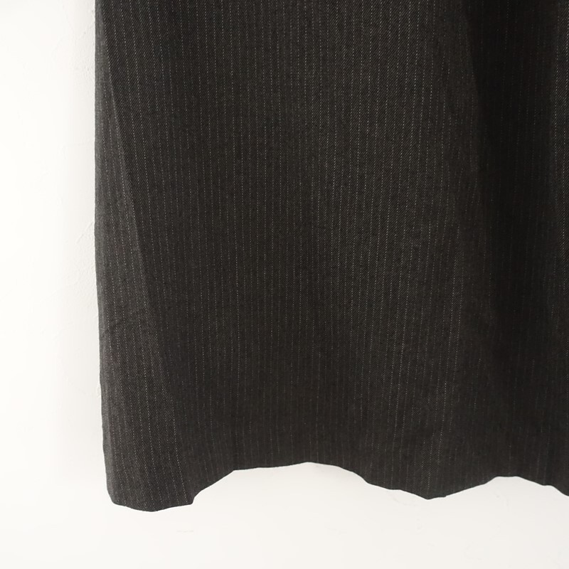 マーガレットハウエル MARGARET HOWELL *ウールギャザースカート*2ドビーストライプ裏地付スリットポケット(sk2-2510-512)【21K52】_画像4