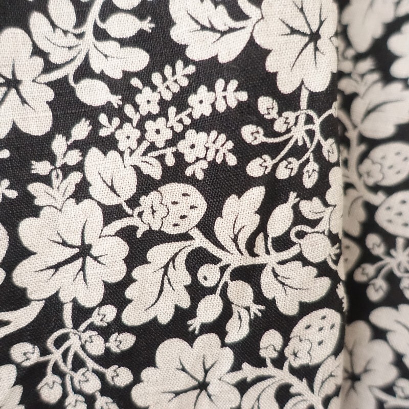 【美品/定価3.8万】オールドマンズテーラー R&D.M.Co- *WILD BERRY スモックブラウス*麻リネン黒×ベージュ(25-2510-498)【51K52】_画像8