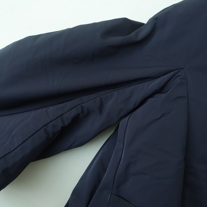 ユニクロ UNIQLO ＋J *ハイブリッドダウンジャケット*XSネイビーボリュームカラー比翼ドットボタンジッパー(jk2-2510-460)【61K52】_画像3