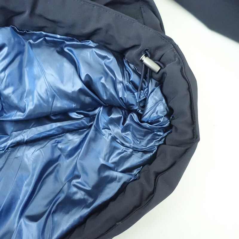 ユニクロ UNIQLO ＋J *ハイブリッドダウンジャケット*XSネイビーボリュームカラー比翼ドットボタンジッパー(jk2-2510-460)【61K52】_画像7