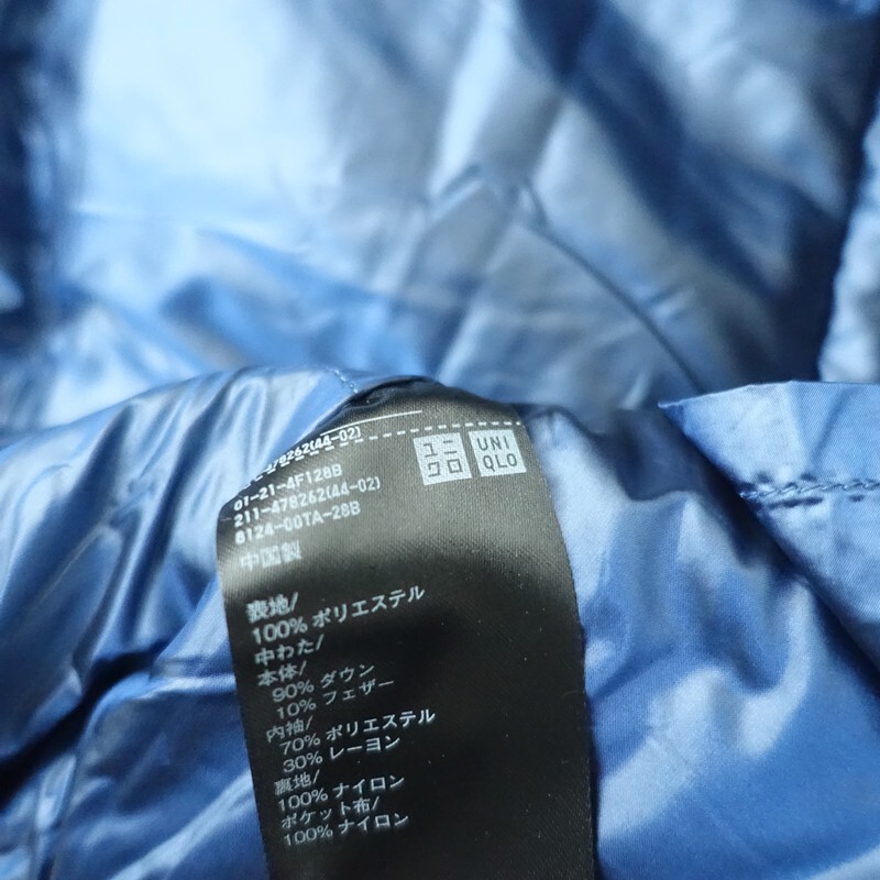 ユニクロ UNIQLO ＋J *ハイブリッドダウンジャケット*XSネイビーボリュームカラー比翼ドットボタンジッパー(jk2-2510-460)【61K52】_画像8