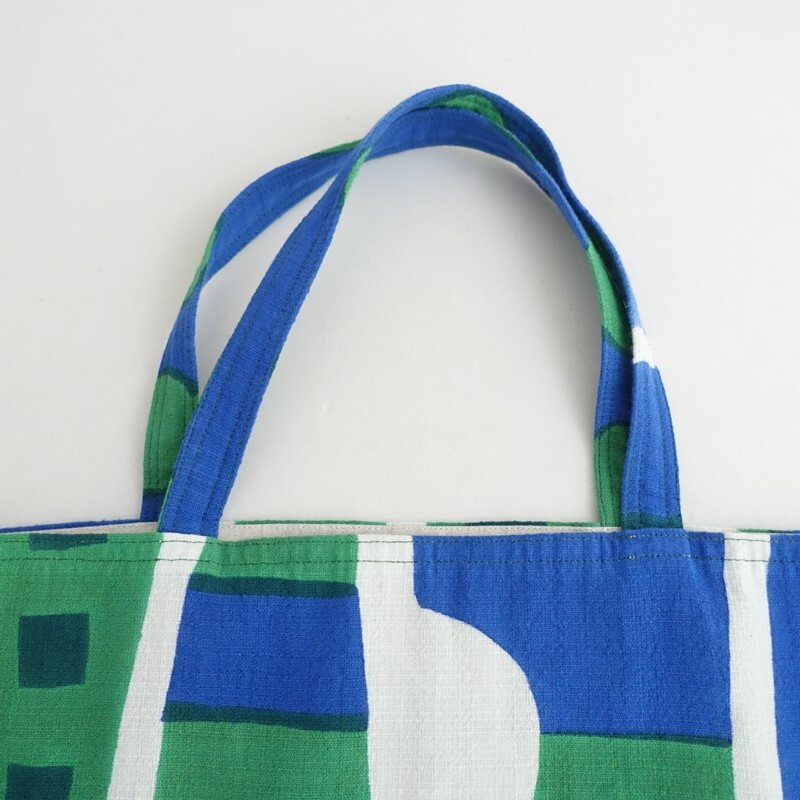 山口邦子 *型染めトートバッグ*手提げ肩掛けショルダーエコかばん(ba11-2510-116)【61K52】_画像5