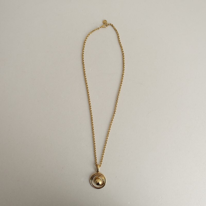 ジバンシィ GIVENCHY *ネックレス*ゴールドサークルアクセサリー(ac30-2510-173)【71K52】_画像1