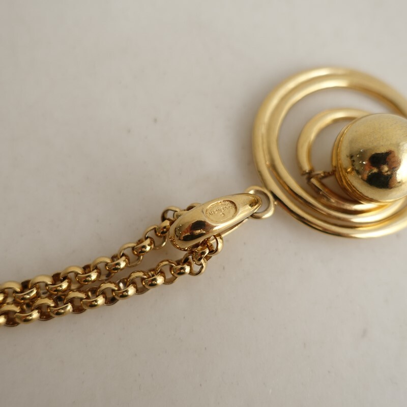 ジバンシィ GIVENCHY *ネックレス*ゴールドサークルアクセサリー(ac30-2510-173)【71K52】_画像5