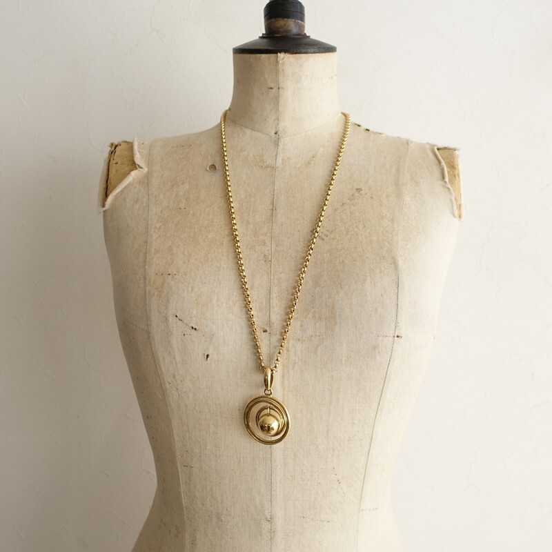 ジバンシィ GIVENCHY *ネックレス*ゴールドサークルアクセサリー(ac30-2510-173)【71K52】_画像7