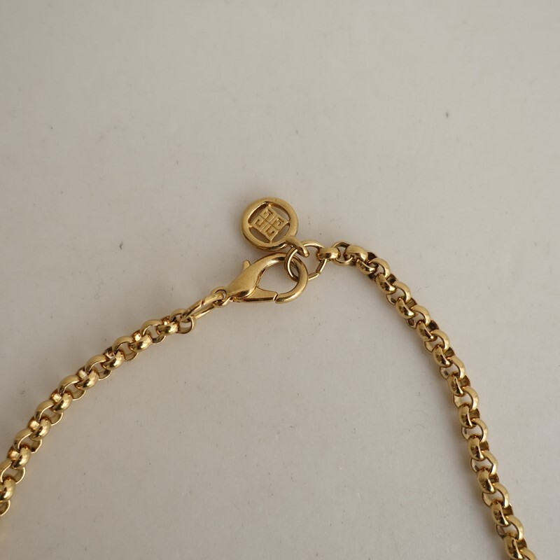 ジバンシィ GIVENCHY *ネックレス*ゴールドサークルアクセサリー(ac30-2510-173)【71K52】_画像8