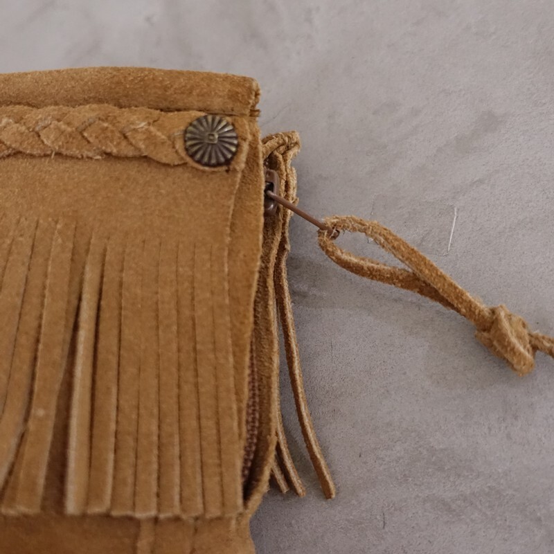  Minnetonka MINNETONKA * задний Zip короткие сапоги 6/23* замша кожа Camel 1025(sh10-2510-146)[02K52]