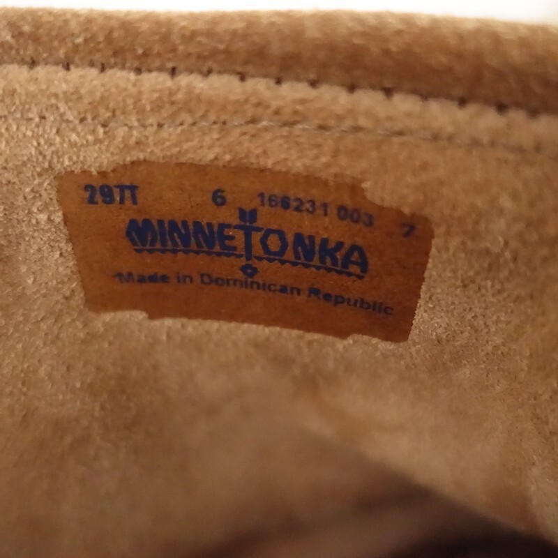  Minnetonka MINNETONKA * задний Zip короткие сапоги 6/23* замша кожа Camel 1025(sh10-2510-146)[02K52]