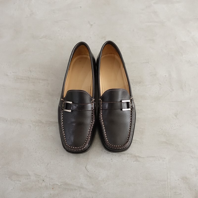 バリー BALLY *ローファー EU35/22.5*レザー皮革ダークブラウン1025(sh10-2510-166)【22K52】_画像2