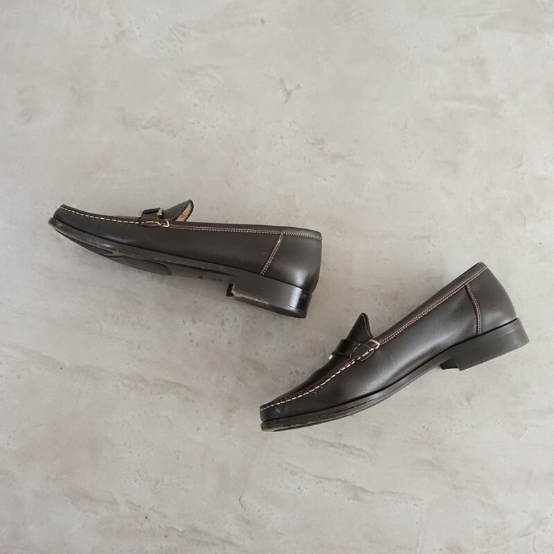 バリー BALLY *ローファー EU35/22.5*レザー皮革ダークブラウン1025(sh10-2510-166)【22K52】_画像6