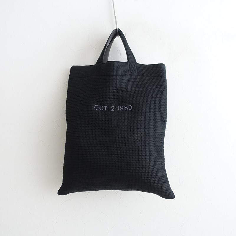 ユナイテッドアローズ TABAYA UNITED ARROWS *1989トートバッグ*ブラック手提げ縦長かばん(ba11-2511-6)【22K52】_画像1