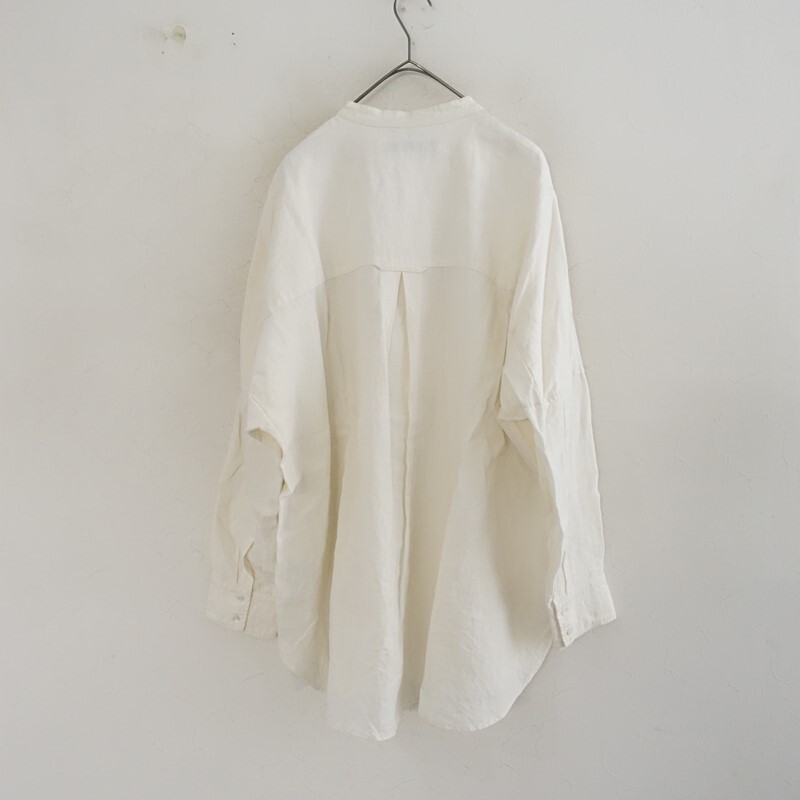 【定価2.2万】ジャーナルスタンダード ラックス JOURNAL STANDARD LUXE *40リネンスタンドプルシャツ*麻白(25-2510-778)【22K52】_画像2