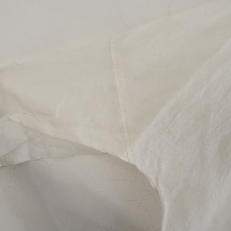 【定価2.2万】ジャーナルスタンダード ラックス JOURNAL STANDARD LUXE *40リネンスタンドプルシャツ*麻白(25-2510-778)【22K52】_画像3