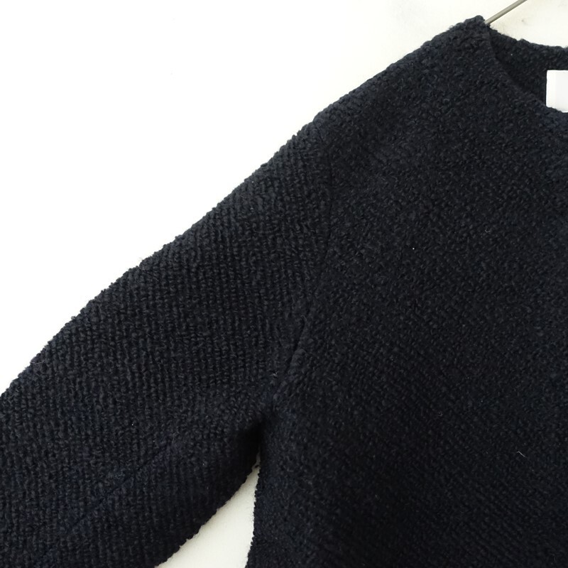 【定価6.0万】イエナ IENA *ブークレウールトラペーズコート*36ダブルジップノーカラー合成皮革使い裏地付(jk2-2510-742)【32K52】_画像3