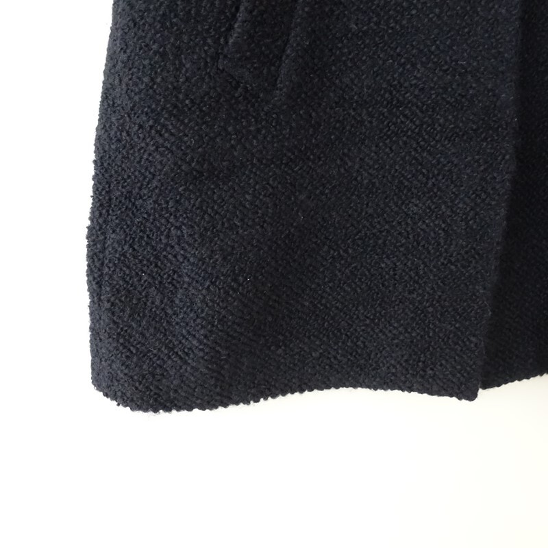 【定価6.0万】イエナ IENA *ブークレウールトラペーズコート*36ダブルジップノーカラー合成皮革使い裏地付(jk2-2510-742)【32K52】_画像5