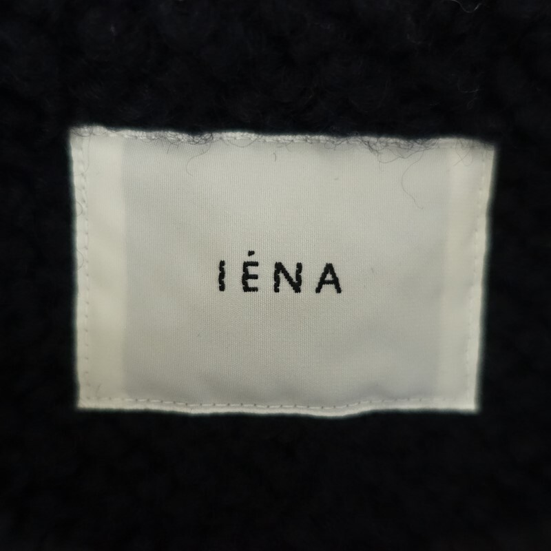 【定価6.0万】イエナ IENA *ブークレウールトラペーズコート*36ダブルジップノーカラー合成皮革使い裏地付(jk2-2510-742)【32K52】_画像7