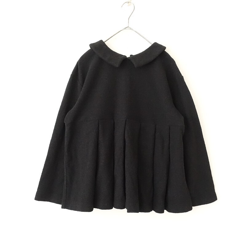 【定価3万】ダブルエードット aa. *2wayタックプルオーバー*S黒ブラックペプラム(33-2510-693)【42K52】_画像1