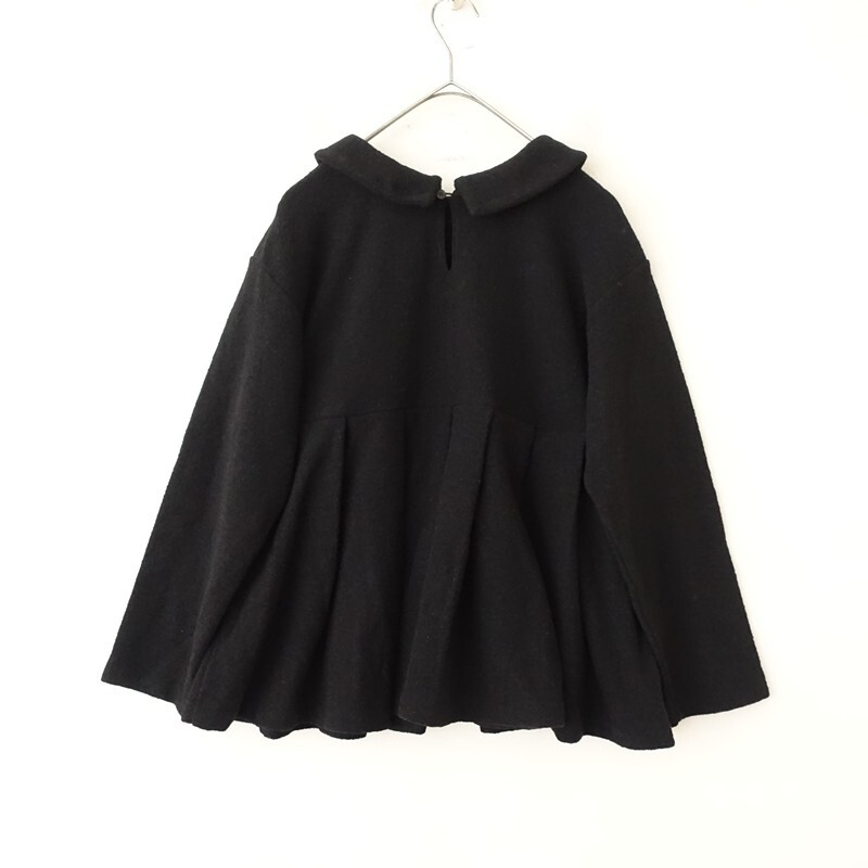 【定価3万】ダブルエードット aa. *2wayタックプルオーバー*S黒ブラックペプラム(33-2510-693)【42K52】_画像2