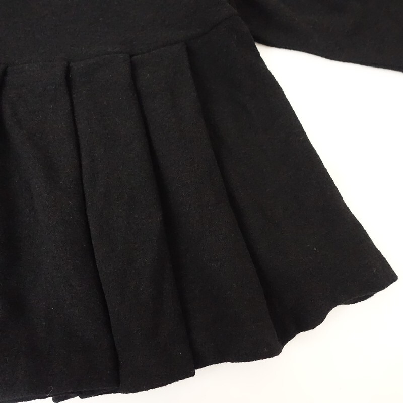 【定価3万】ダブルエードット aa. *2wayタックプルオーバー*S黒ブラックペプラム(33-2510-693)【42K52】_画像6