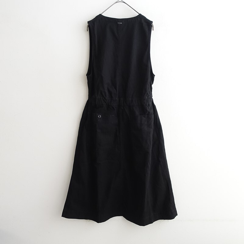 【染/定価3.8万】マーガレットハウエル MARGARET HOWELL MHL. *SOFT TWISTED YARN COTTON ワンピース*2黒(34-2511-5)【42K52】_画像2