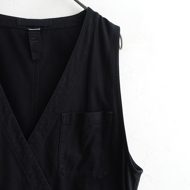 【染/定価3.8万】マーガレットハウエル MARGARET HOWELL MHL. *SOFT TWISTED YARN COTTON ワンピース*2黒(34-2511-5)【42K52】_画像3