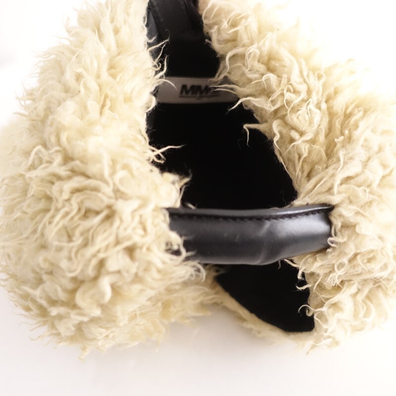 エムエム6メゾンマルジェラ MM6 Maison Margiela *ファーバッグ*かばん手提げベージュ1125(ba7-2511-10)【42K52】_画像4