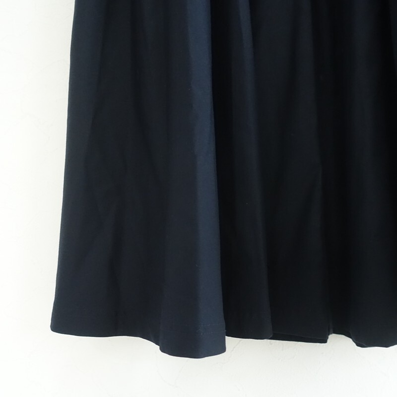 グラミチ GRAMICCI *ギャバイージーフレアロングスカート*Fネイビー無地タック(sk33-2511-34)【52K52】_画像4