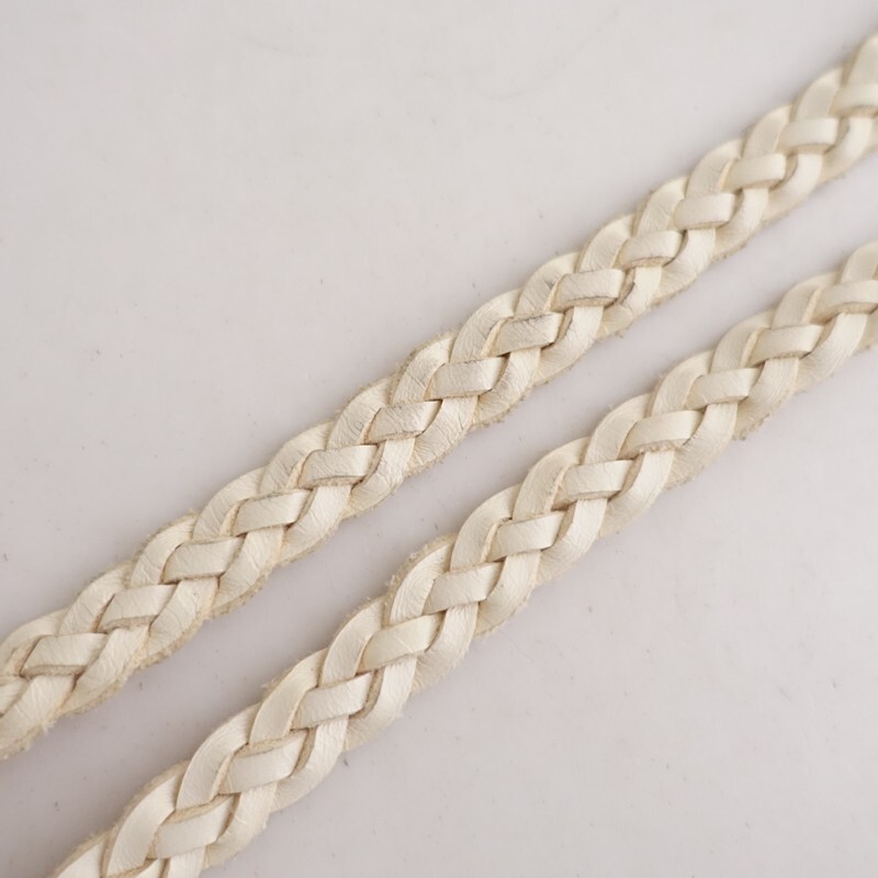 アングロ ANGLO *メッシュレザーベルト*オフホワイト革アクセサリー(ac30-2511-31)【62K52】_画像4