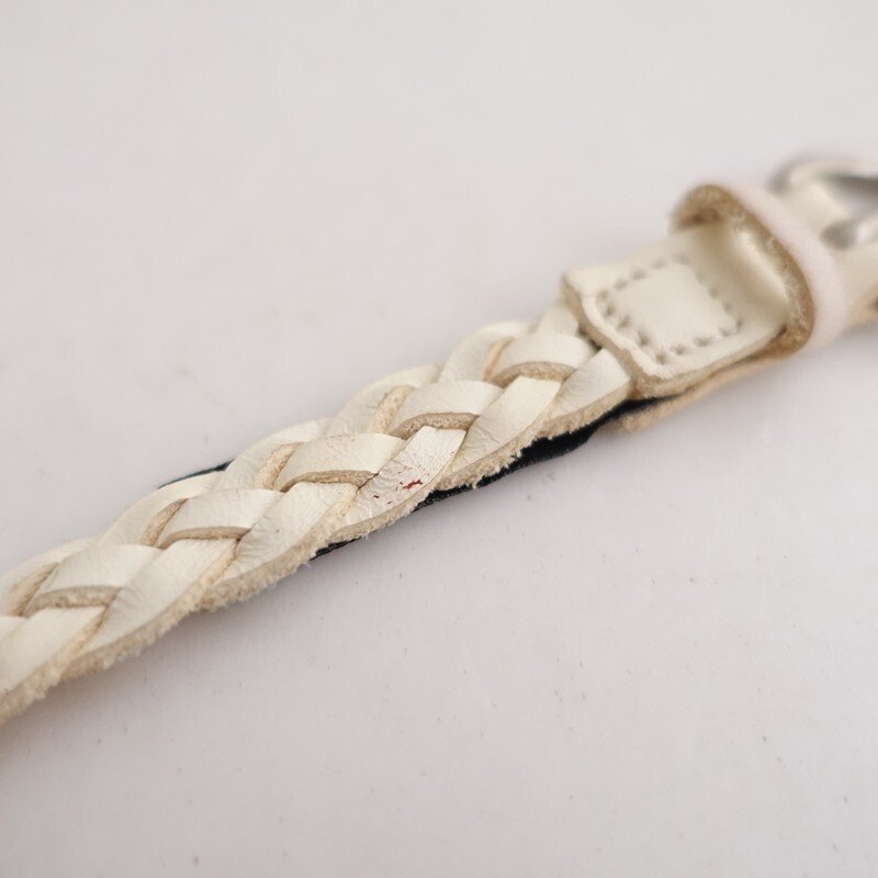 アングロ ANGLO *メッシュレザーベルト*オフホワイト革アクセサリー(ac30-2511-31)【62K52】_画像6