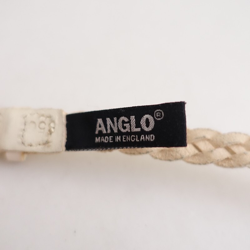 アングロ ANGLO *メッシュレザーベルト*オフホワイト革アクセサリー(ac30-2511-31)【62K52】_画像8
