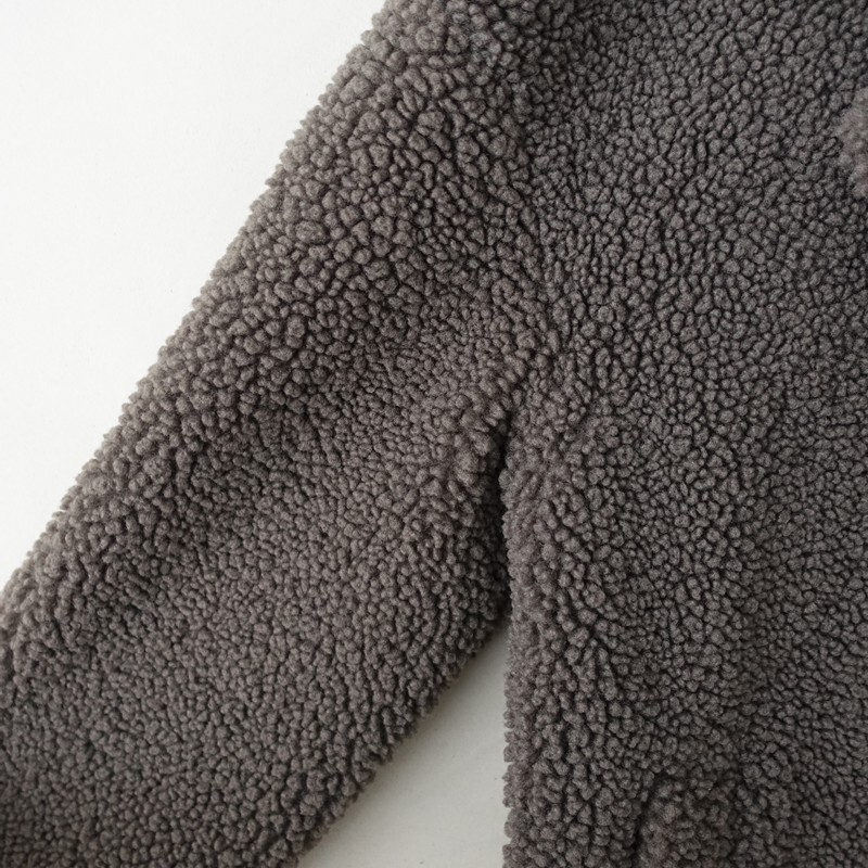 ザラ ZARA*ボアロングコート*Sグレーポリエステルチェスターコートテーラードカラーダブルブレスト裏地付き(jk2-2511-21)【82K52】_画像3