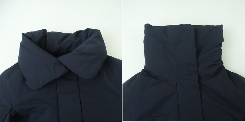 ユニクロ UNIQLO ＋J *ハイブリッドダウンジャケット*XSネイビーボリュームカラー比翼ドットボタンジッパー(jk2-2510-460)【61K52】_画像6