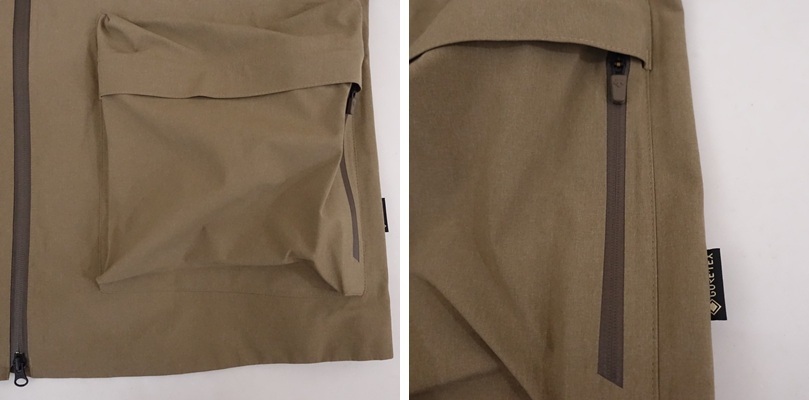 【美品】デサント DESCENTE *フーディシェルジャケット*ラミネート加工止水ジップビッグポケット(jk2-2510-642)【91K52】_画像7