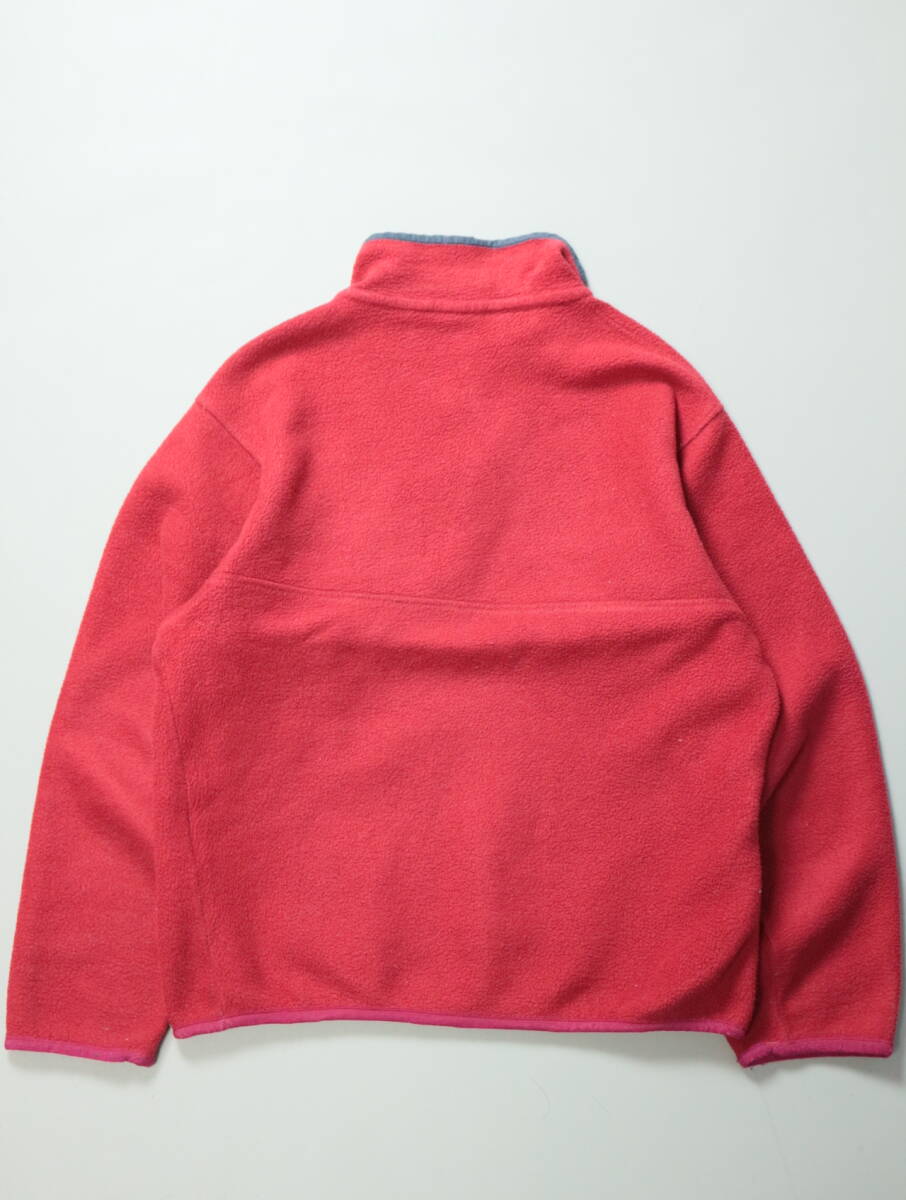 C334/patagonia/パタゴニア/90S/SNAP T/スナップT/フリースジャケット/プルオーバー/ジャケット/Sサイズ/レッド/雪なしタグ/_画像3