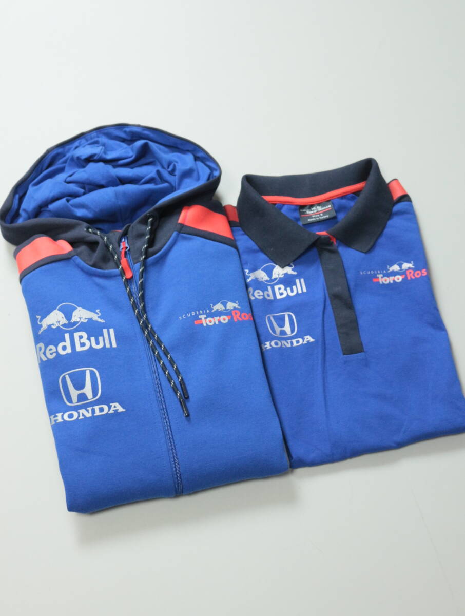 C358/toro rosso/スクーデリア/トロロッソ/レッドブル/Red Bull/ジップパーカー/ポロシャツ/セット売り/2枚セット/XS/Sサイズ/ブルー/_画像1