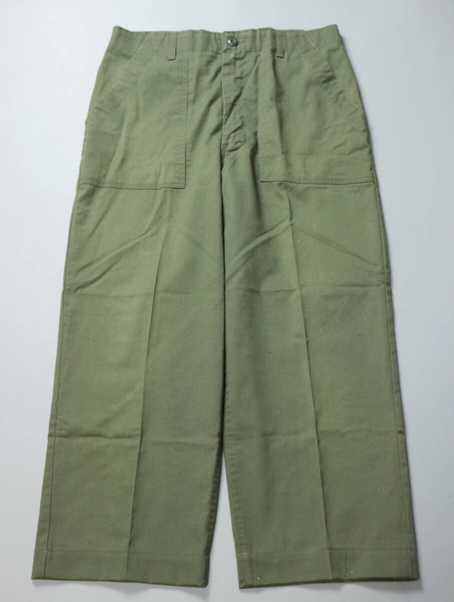 C378/KAYWOOD CO/US ARMY/ユーティリティトラウザー/OG-507/70S/80S/ベイカーパンツ/ボトムズ/カーキ/ミリタリー_画像1