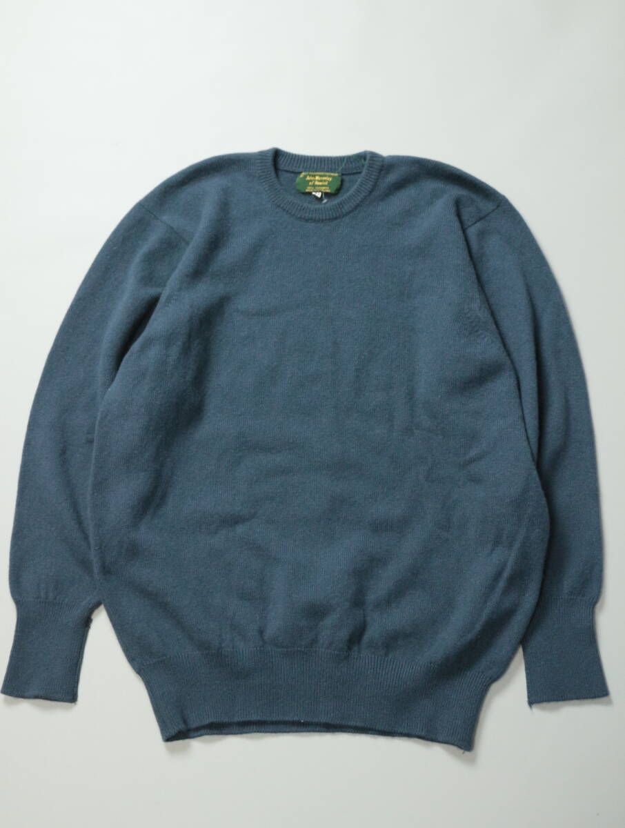 C396/John Wayerley of Hawick/スコットランド製/高級/クルーネック/カシミヤ100/カシミヤニットセーター/44サイズ/メンズ/無地/_画像1