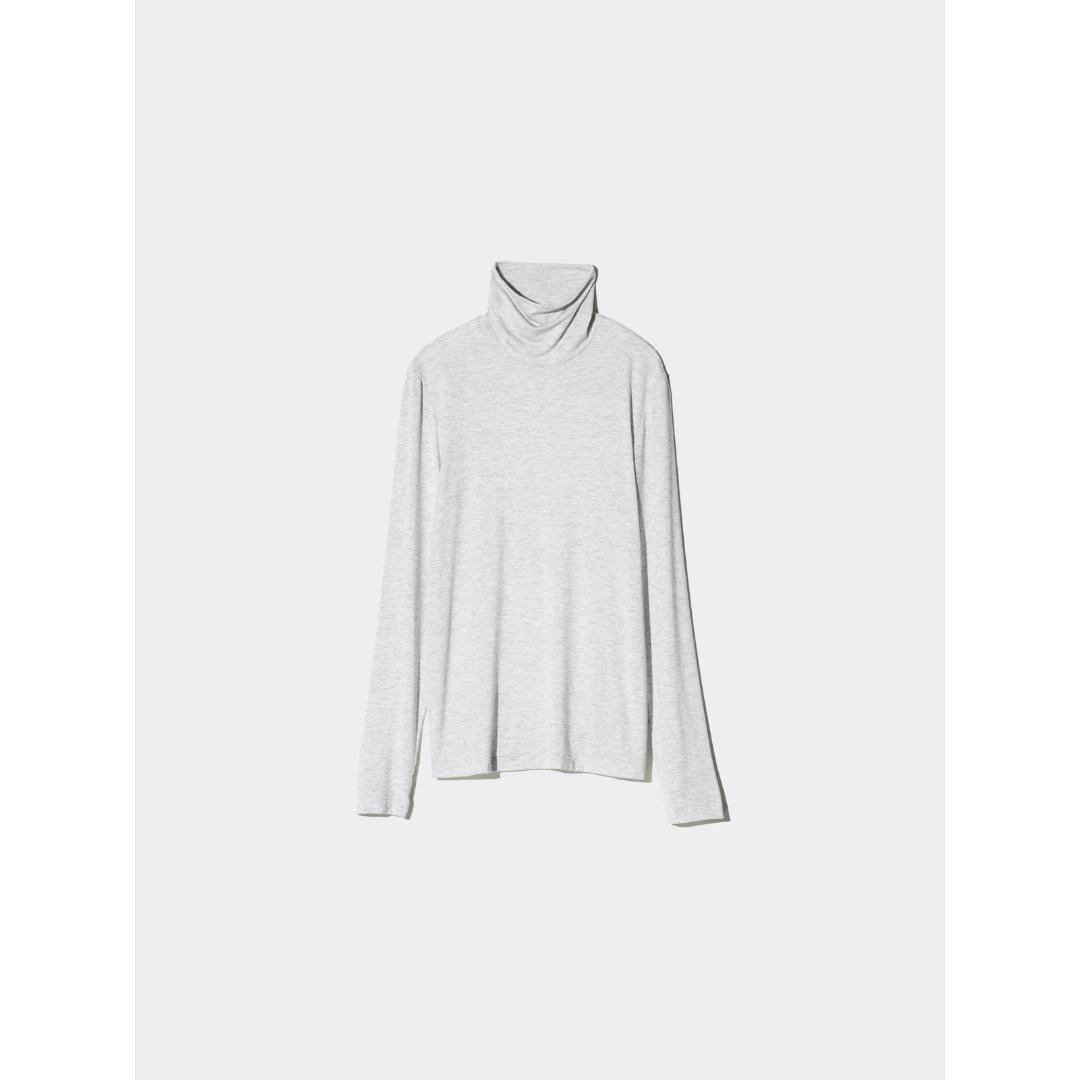 2枚セット ヒートテック ウルトラライト タートルネックT DARK GRAY_画像4